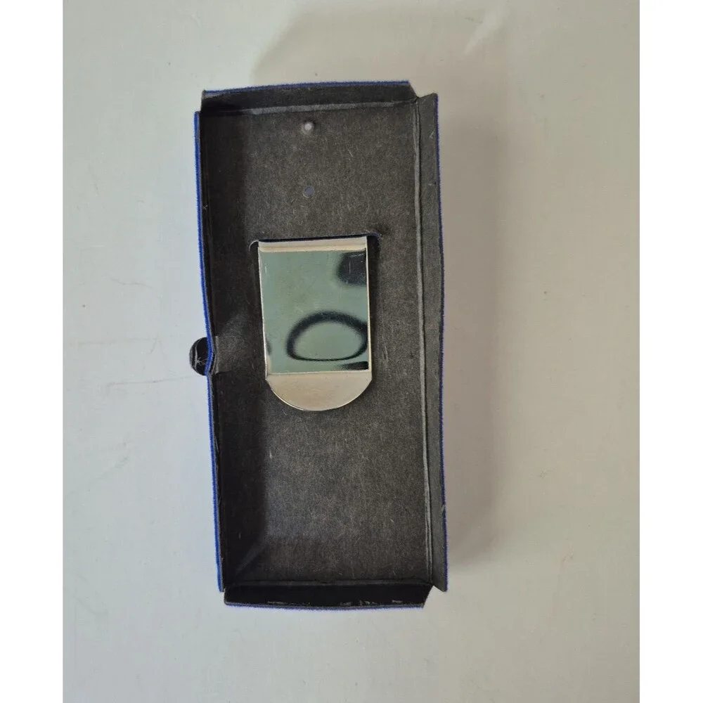 Fort Vintage Silver and Gold Tone Golf Clubs Money Clip in Original Lined Box